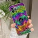 thumbnail image 3 of Funda de teléfono de arte psicodélico colorido para iPhone 8, 7, 6, 6S Plus, X, SE, 2020, XR, XS, 14, 11, 12, 13, Mini Pro Max, 3 of 4
