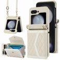 thumbnail image 1 of for Samsung Galaxy Z Flip 6 Accordion Crossbody Wallet Case, 8 Card Slots, RFID Blocking, and Adjustable Strap, Soft PU Leather Protective buckle Case, 1 of 5
