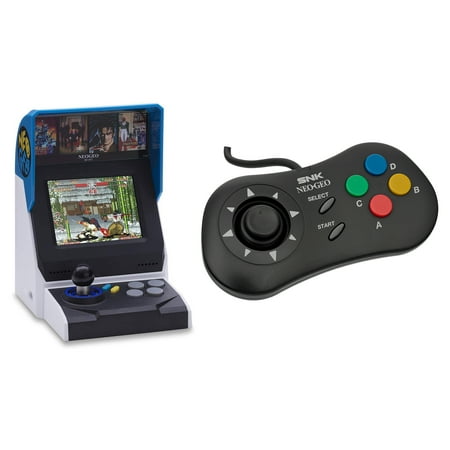 NEOGEO Mini International Video Game Console with 40 Games and Black Mini PAD Controller