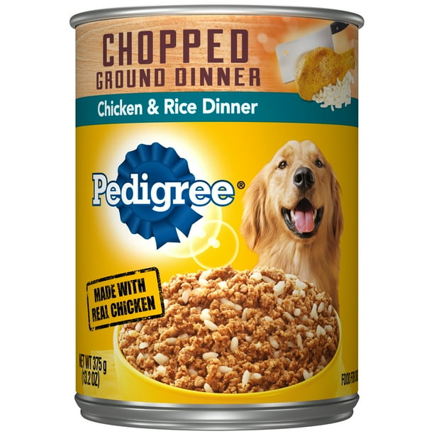 Pedigree Chopped Ground Dinner Chicken & Rice Dinner Adult Canned Wet