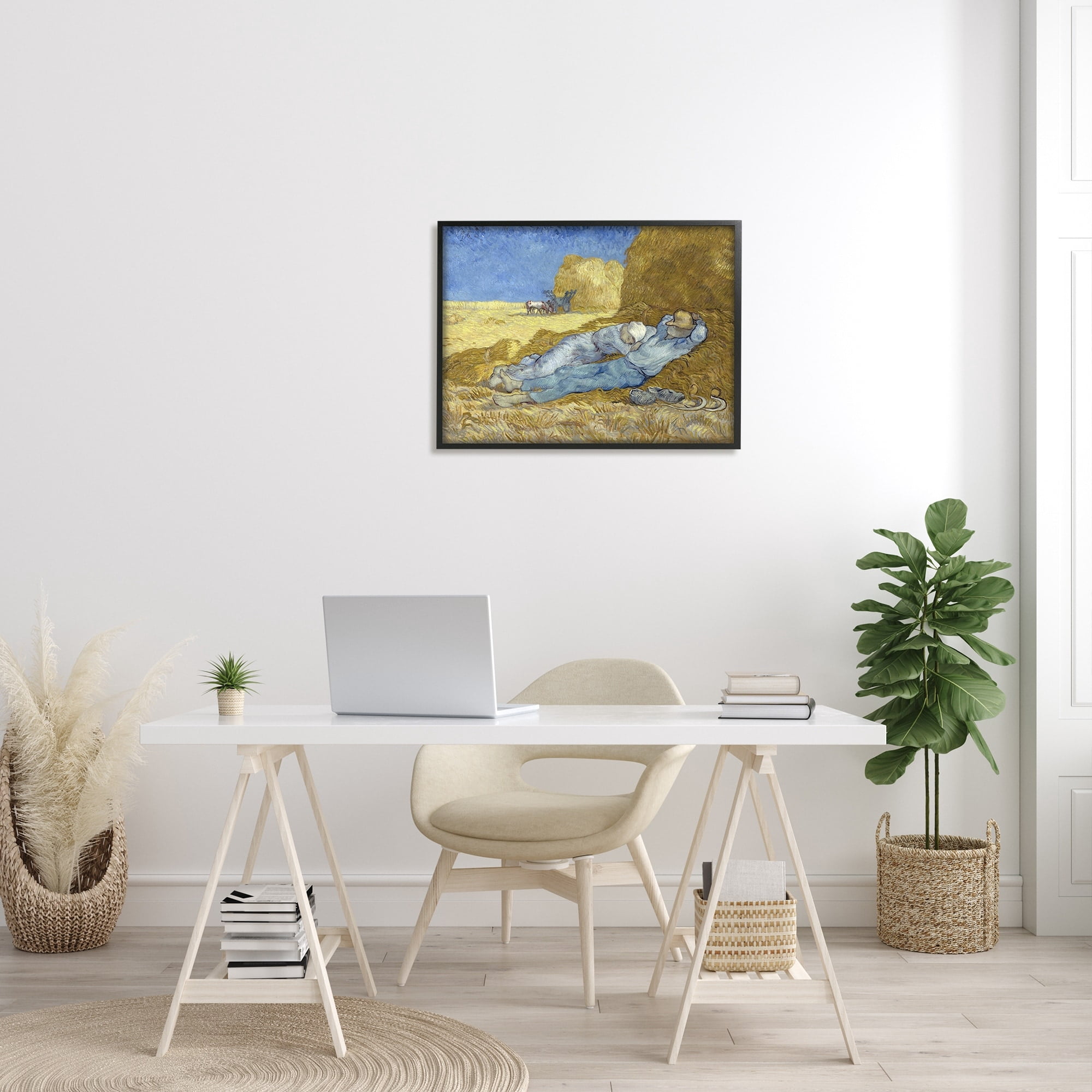 Stupell Industries The Siesta Vincent van Gogh Classic Painting Painting Black Framed Art Print Wall Art, Design by one1000paintings