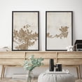 thumbnail image 2 of IDEA4WALL Framed Canvas Print Wall Art Set Duotone Tree Leaves Plant Retro Art Decorative Bohemian Nature Pastel Botanical Artwork for Living Room, Bedroom, Office - Black 24"x36"x2, 2 of 5