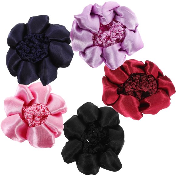 Hytrove 5Ud Cubierta Elástica Para Moño Colores Variados Red De Reutilizable Para Bailarinas