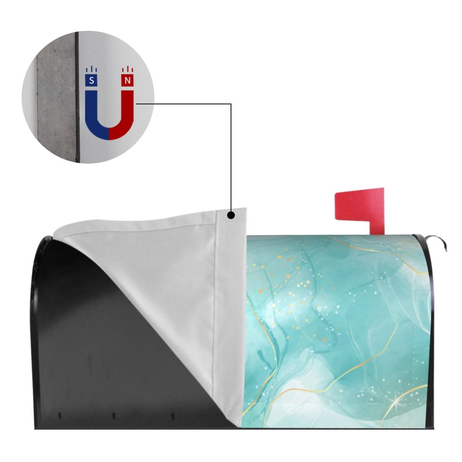 Kdxio Magnetic Mailbox Cover 25.5x21 in Mailbox Cover Outdoor Decoration Holiday Mailbox Covers for Home Garden Yard-25.5x21 in