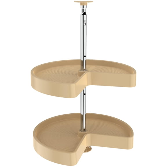 Rev-A-Shelf Ld-2472-18-1 Lazy Daisy Polymer Double 2 Tier 18" Ribbed Kidney Bottom Mount
