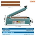 thumbnail image 6 of BENTISM 8" Iron Hand Impulse Heat Sealer Machine Poly Bag Sealing for Plastic Bag, 6 of 9