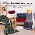 thumbnail image 3 of Royalcraft 50" x 60" Electric Blankets Heated Throw Soft Flannel Heating Blanket with 4 Hours Auto Off, 5 Years Warranty, ETL Certified, Machine Washable, Red & Black, 3 of 10