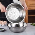 thumbnail image 6 of Tunhigl Stainless Steel Colander Set - 3-Piece Multifunctional Kitchen Basin with Filter, Salad Spinner, and Veggie Washer for Easy Cooking & Cleaning, 6 of 6