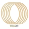 thumbnail image 1 of Unique Bargains 10 Inch Bamboo Macrame Floral Hoop Craft Rings with 1 Scissor for DIY Decor 6Pcs, 1 of 6