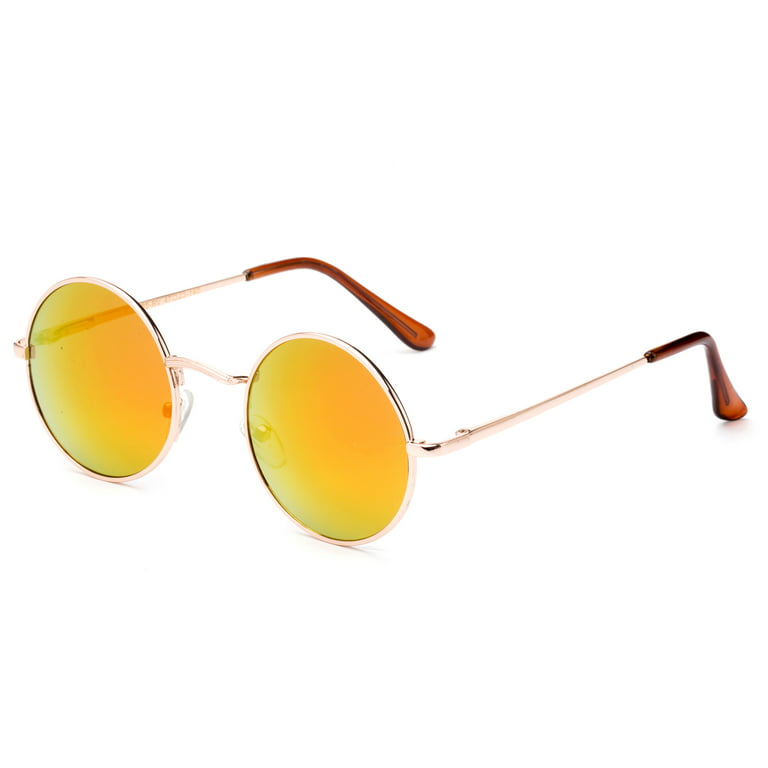 NA-KD Double Metal Pilot Sunglasses- Gold