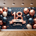 thumbnail image 5 of Yatrandify Golden Theme Birthday Party Banner Decorative Balloons Party Backdrop for 18th Birthday Celebration Indoor Decoration Event, 5 of 8