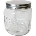 thumbnail image 2 of Grant Howard 50873 Jumbo 92 Ounce Wide Mouth Mason Embossed Glass Storage Jar, 2 of 2