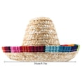 thumbnail image 4 of Mini sombrero de paja para fiesta para mascotas pequeñas/cachorro/gato con ajuste de cuerda de algodón, 4 of 7