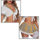 thumbnail image 4 of New Hot Women Schoolgirl Lingerie Set Sexy Student Cosplay Costumes Roleplay Lingerie Set With Crop Top and Plaid Mini Skirt, 4 of 4