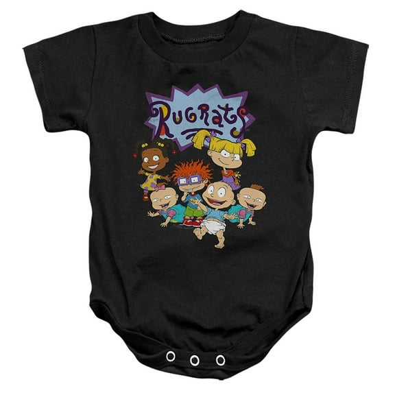 Rugrats Group Unisex Infant Snap Suit for Baby (6 Months) Black
