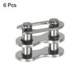 thumbnail image 3 of Unique Bargains 6Pack #25 Chain Master Connector Link Roller 1/4' Pitch Stainless Steel for 04C Chain, 3 of 6
