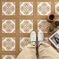 thumbnail image 2 of 10Pcs Vintage Floral Wood Grain Peel and Stick Floor Tiles， 12x12in Covers 10 Sq. Ft. SelfAdhesive DIY Vinyl Flooring， Waterproof & Removable for Bathroom， Kitchen， Living Room， Staircase, 2 of 8