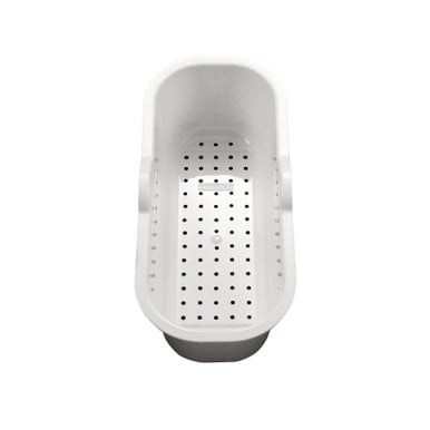 Houzer 7-in x 15-in White Plastic Sink Colander - CL-1120