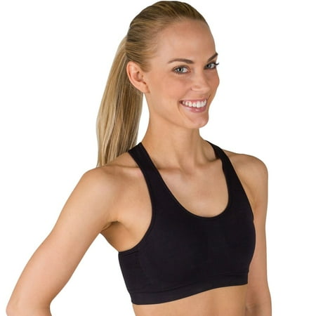 

Jockey Sport Bra: Seamless Medium-Impact Sports Bra 6997 Deep Black