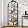 thumbnail image 3 of Tribesigns 6 Tier Standard Bookcase, Metal Black, 11.81" x 31.50" x 78.74", 52 lb, 3 of 7