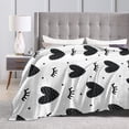 thumbnail image 4 of ZICANCN Anti-Pilling Flannel Bed Throw Blankets Love Lash Doodle , Couch Ultra Soft Micro Fleece Sofa Bed Camping Travel Blanket for Adults 40"x30", 4 of 8