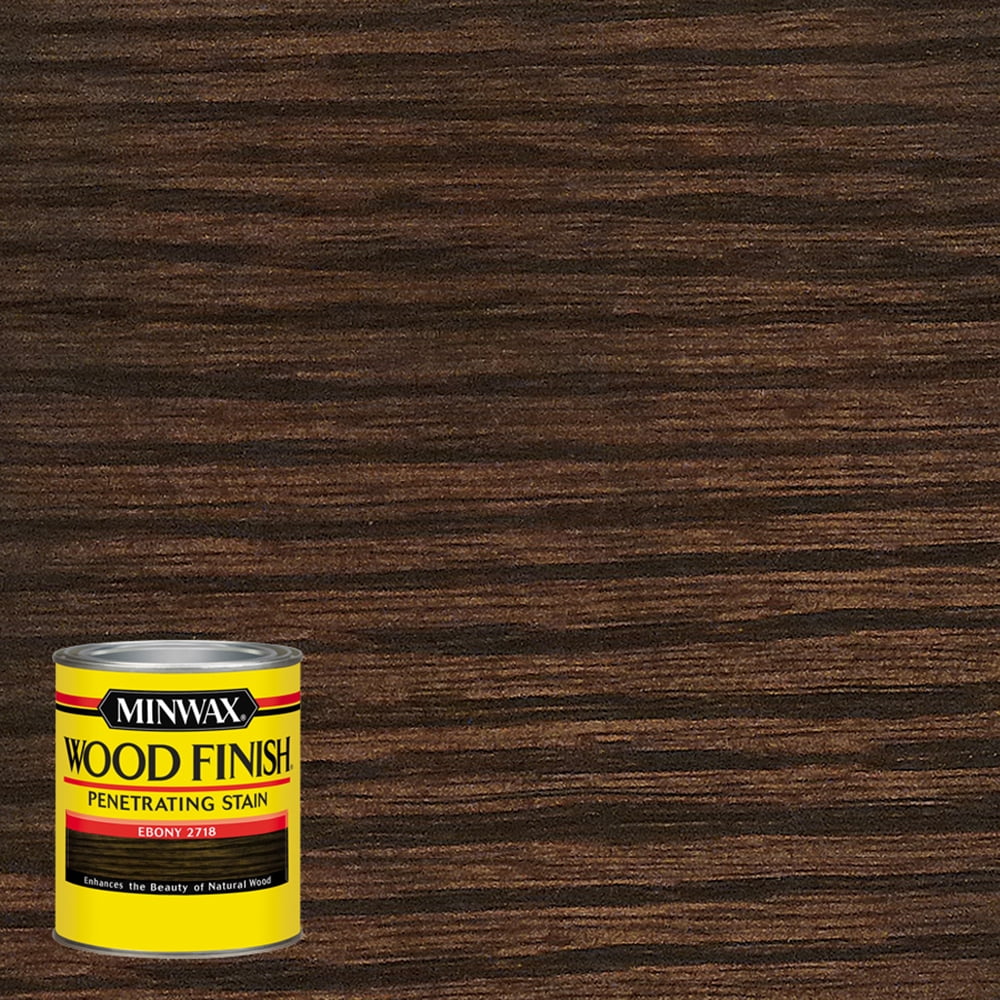 Minwax Wood Finish Penetrating Stain Ebony Half Pint Walmart Com