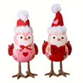 thumbnail image 2 of Vacemry Under $5 Valentine's Day Bird Ornament, Couple Love Bird Home Decor, Heart Themed Interior Decoration, Soft Plush Hanging Display, Romantic Gift for Anniversary Wedding Celebration, 2 of 3