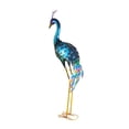 thumbnail image 2 of Figura de animal para exteriores, realista, portátil, de hierro, para decoración de patio pavo real azul, 2 of 9