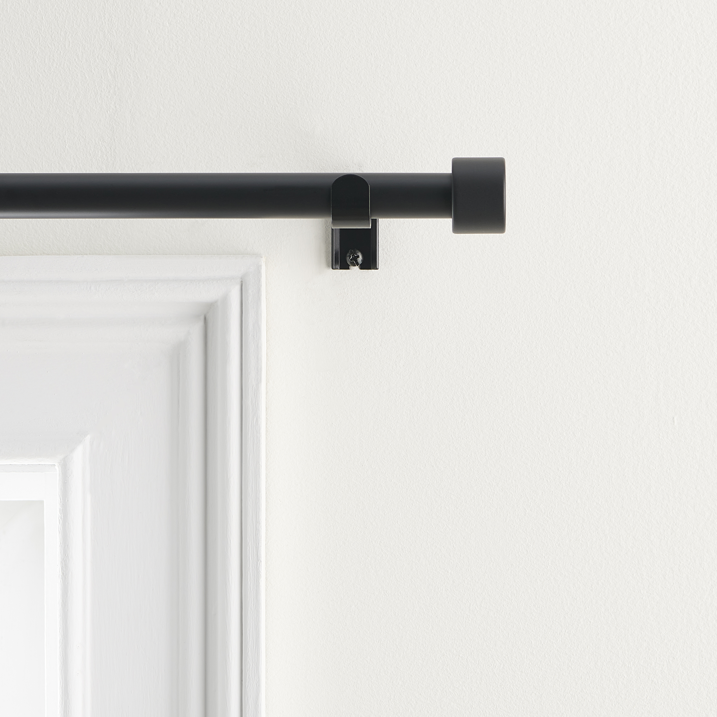 Mainstays End Cap Adjustable Single Curtain Rod, Black photo 3