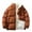 Brown, variant on IYTR Plus Velvet Padded Warm Down Coats with Pocket Solid Color Long Sleeve Jacket Mens Winter Jacket Zipper Stand-up Collar Brown XXXL
