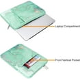 thumbnail image 6 of Mosiso Polyester Vertical Style Water Repellent Laptop Sleeve Case Bag Cover with Pocket for 13-13.3 Inch Notebook, MacBook Pro 14 inch M4 M3 M2 M1 Chip Pro Max 2024-2021, Green Marble, 6 of 6