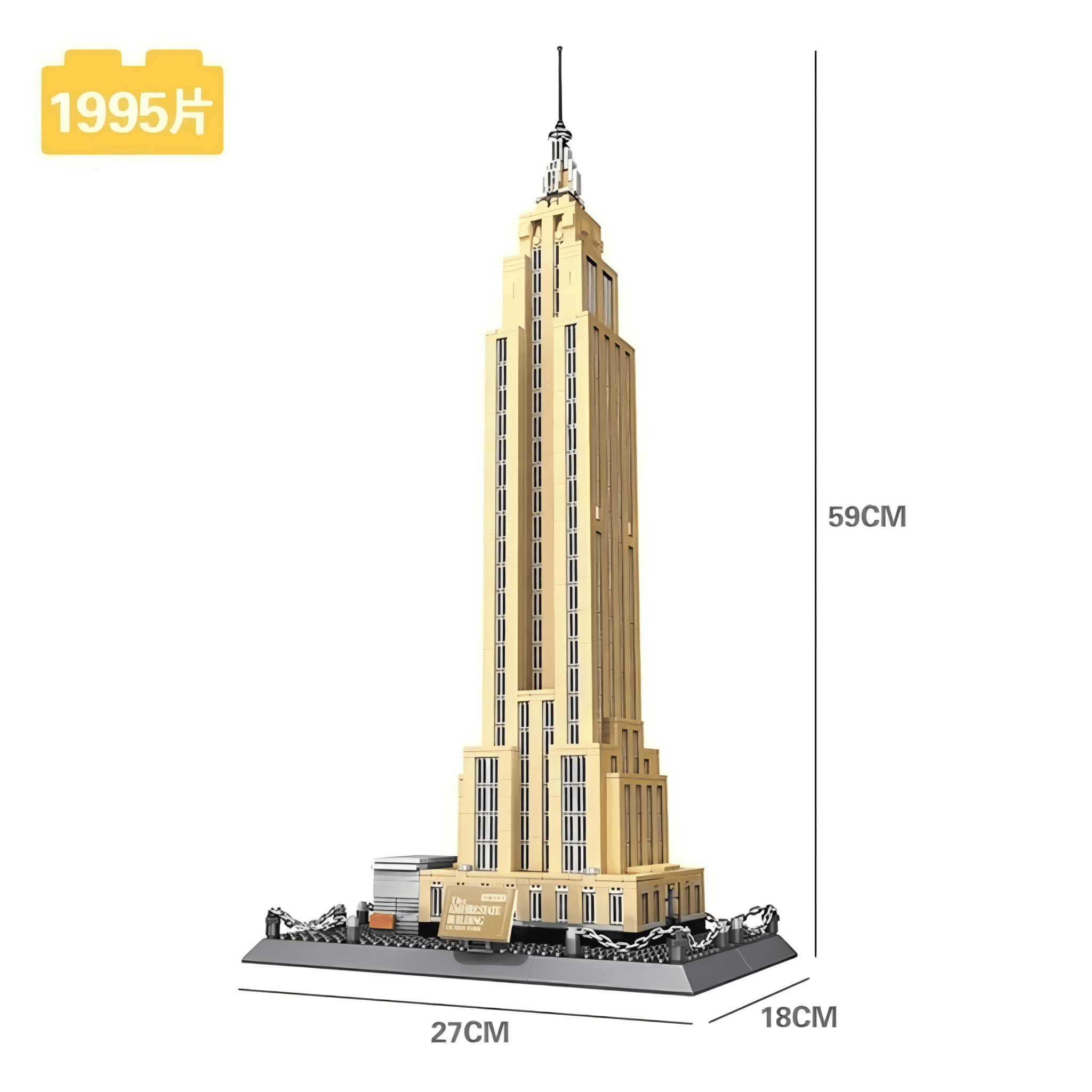 Empire State Architecture Building Blocks Sets, Skyline Architecture Model Kits, Home Office Table Centerpiece