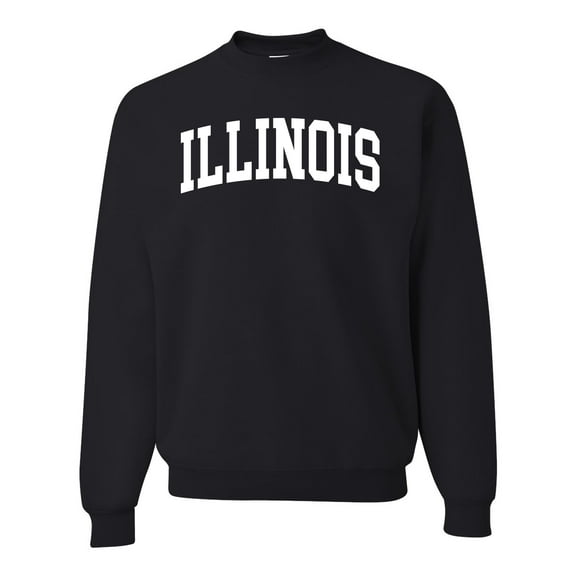 Wild Bobby State of Illinois College Style Unisex Crewneck Sweatshirt
