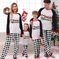 thumbnail image 3 of Pijamas familiares a juego de Navidad, conjuntos de pijamas a cuadros blancos y negros, Santa Hustle Christams en julio, 3 of 4
