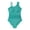 Cyan, variant on Bathing Suit for Women Tummy Control Underwire One Shoulder Swimsuits Slim Swimwear Scalloped Full Coverage Swim Suit Wine L