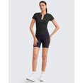 thumbnail image 5 of G4Free BareFeel Womens Workout Tops Short Sleeve Half Zip Slim Fit Athletic Shirts Gym Running Yoga Slight Crop Tshirts, 5 of 7