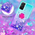 thumbnail image 5 of Phone Case for Xiaomi Redmi Note 11 Pro 5G/4G, Shiny Bling Quicksand Effect TPU Bumper Case with Four Corners Protection Cover for Redmi Note 11 Pro 5G/4G, Blue Purple, 5 of 14