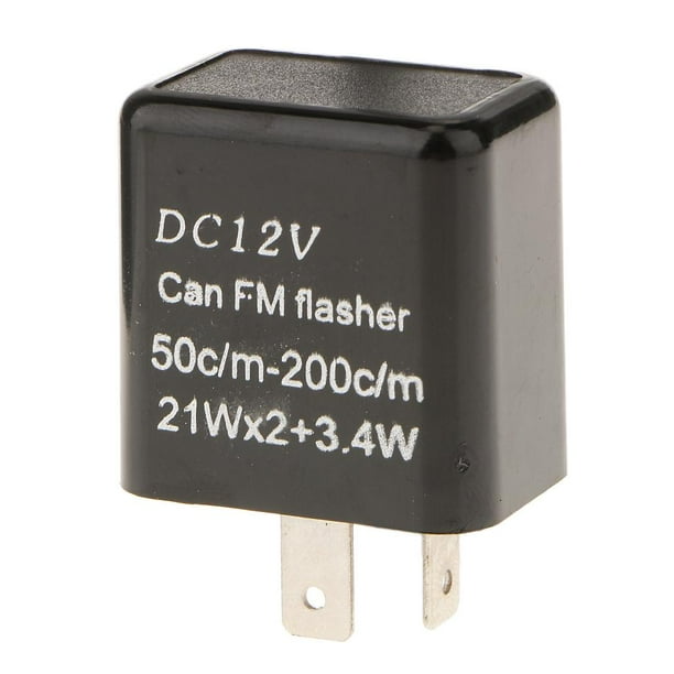 Luz Intermitente De 2 Pines Electrónica Flasher Relay Fix Para Lámparas De Señal 12V yotijar Intermitente LED