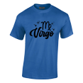 thumbnail image 2 of Respect My Tshirt - Virgo Zodiac Sign Graphic T-Shirt, Astrology Symbol Design, Crew Neck, Blue, Medium, 2 of 4