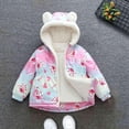 thumbnail image 4 of Hotiary 2- 10Y Toddler Little Girls Winter Warm Thickened Fleece Lined Hooded Coat Cartoon Printed Long Sleeve Zipper Jackets Coats Outerwear, 4 of 7
