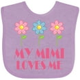 thumbnail image 3 of Inktastic Mimi Loves Me Daisies Girls Baby Bib, 3 of 4