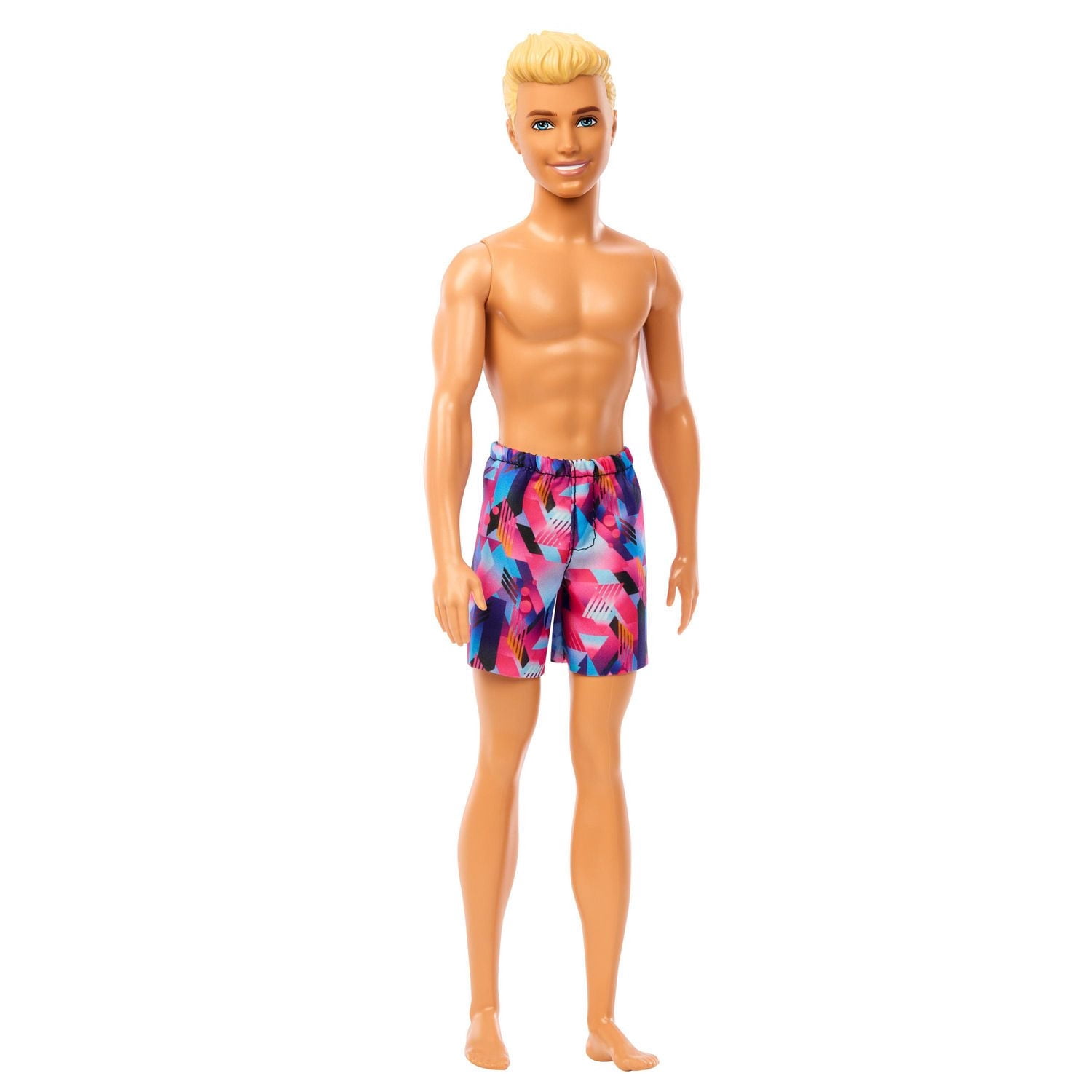 Beach Ken Doll with Blond Hair Wearing Purple Swimsuit
