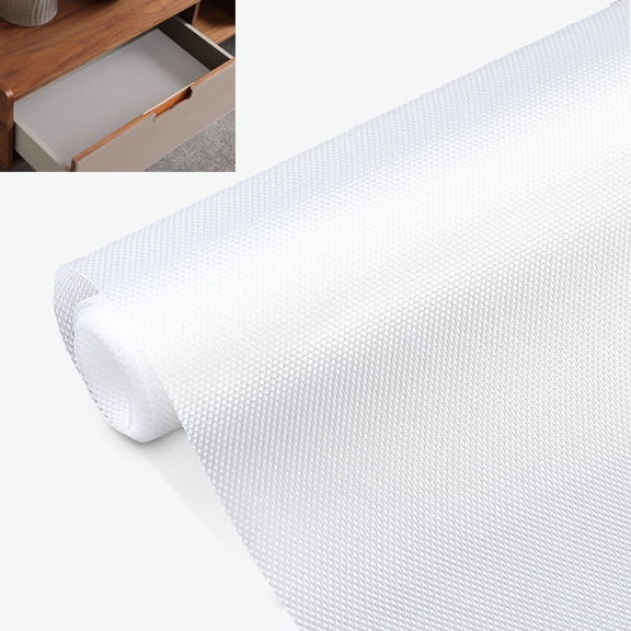 Clear Shelf Liners for Kitchen Cabinets Non-Adhesive, Non-Slip Oil-Proof Refrigerator Liners Mats, Waterproof Drawer Liner for Kitchen