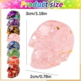 thumbnail image 6 of Gothic Halloween Crystal Skull Resin Statue, Colorful Clear Transparent Human Skull Head Sculpture, Spooky Mini Desktop Figurine Ornament for Home Office Table Shelf Bedroom Decor, 6 of 9