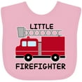 thumbnail image 3 of Inktastic Red Fire Little Firefighter Boys or Girls Baby Bib, 3 of 4