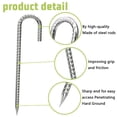 thumbnail image 4 of Estacas de Tierra QNLONG Resistente Tipo J para Varillas, 30 cm, 20 piezas, 4 of 6