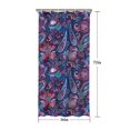 thumbnail image 5 of Blue Pioneer Flower and Paisley Pattern Shower Curtain 36"x72" ,Bathroom Decorative Shower Curtains Set with 12 Hooks,Modern Waterproof Washable Shower Curtain, 5 of 6
