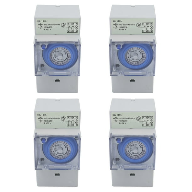 4X Sul181H Temporizador Mecánico 24 Horas Interruptor de Tiempo Temporizador de Relé Eléctrico Programable