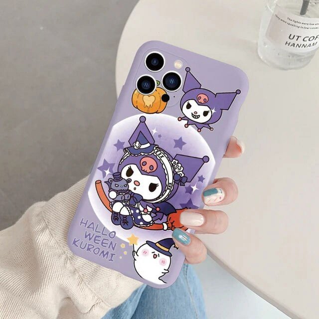 Phone Case for For Apple iphone 13 Pro Max 13Mini Girls Anti-drop Cartoon Cinnamoroll Kuromi Hello Kitty Silicone Printed Cover ZR