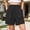 01 Black, variant on Women's High Rise Wide Leg Shorts Elastic Waist with Pockets & Button Zip Casual Loose Fit Summer Solid Color